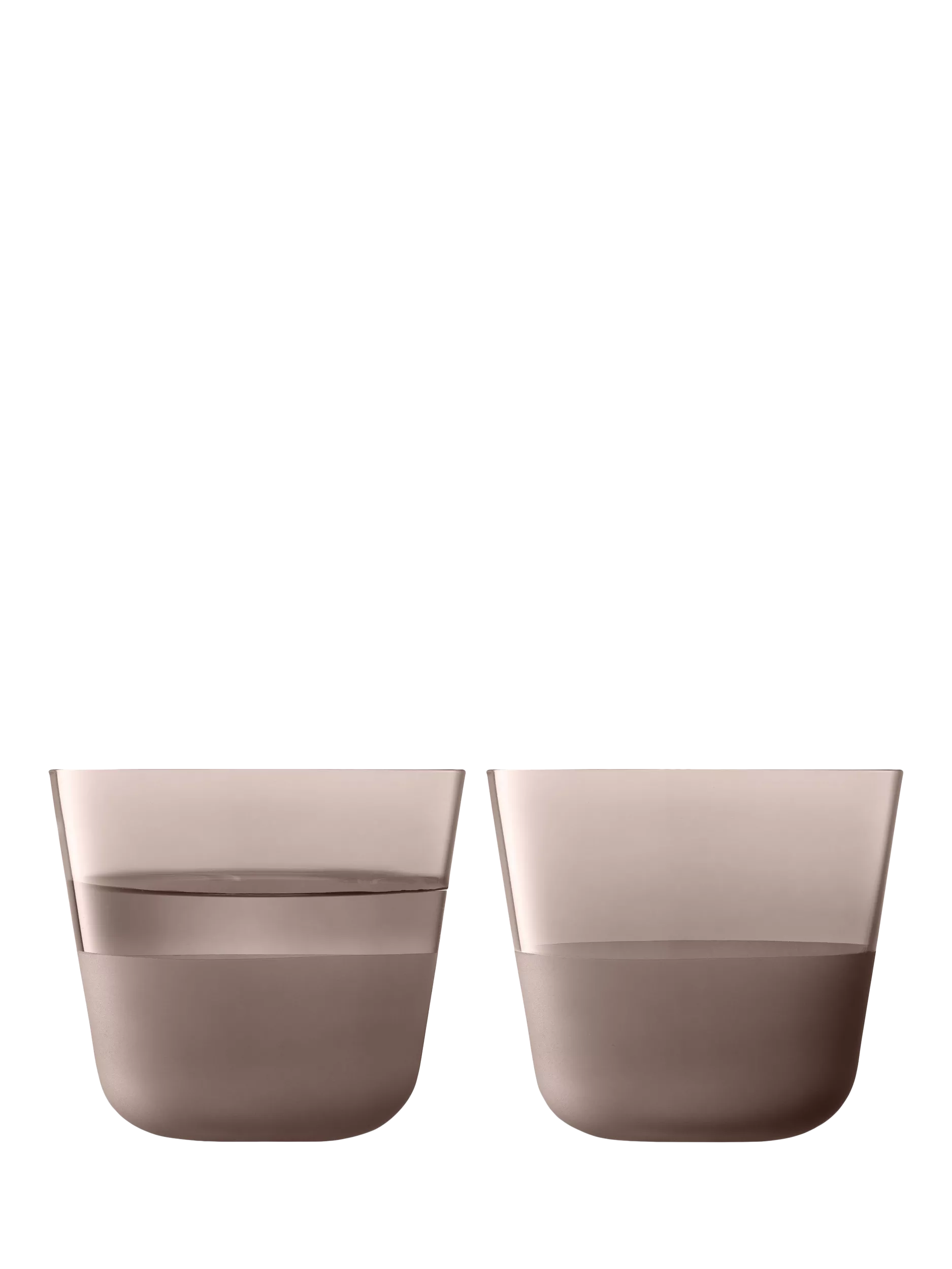LSA Arc Contrast glass tumblers Earth 260ml set - British product
