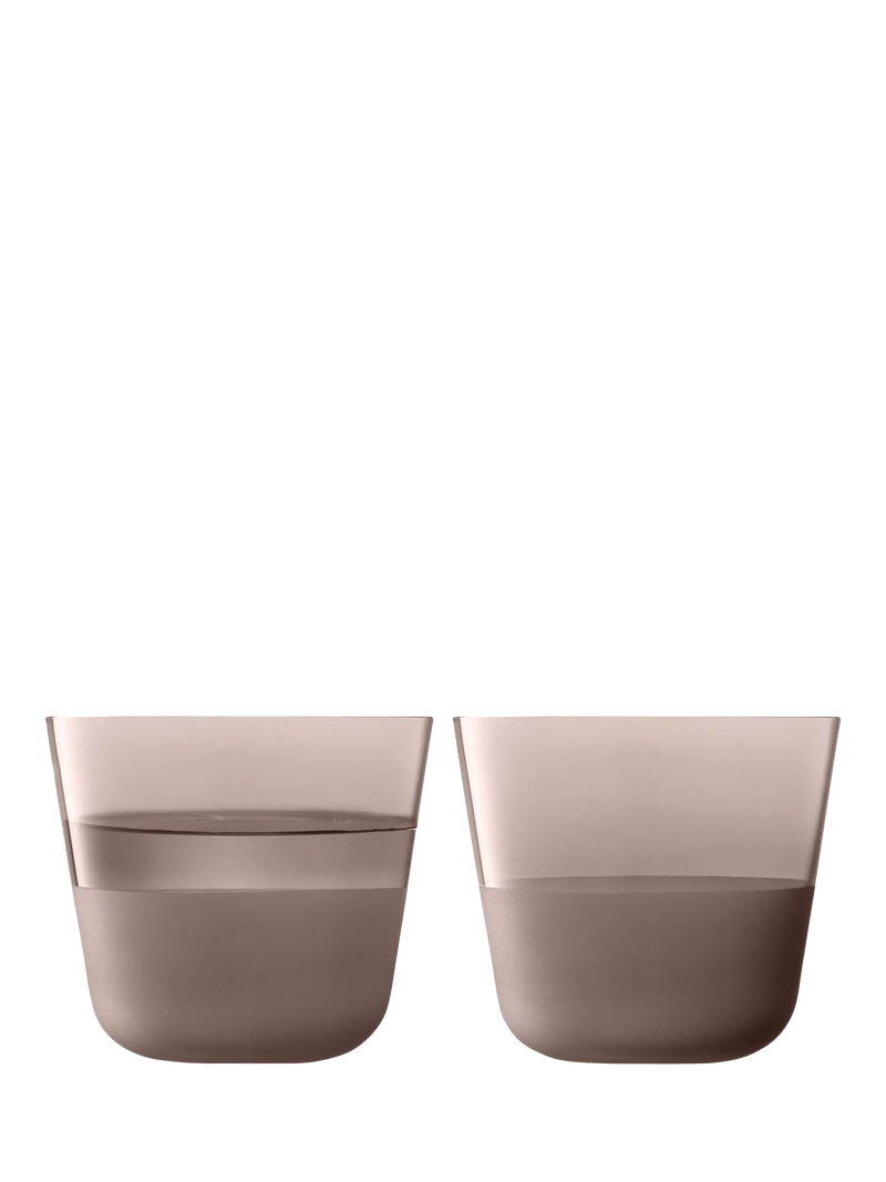 LSA Arc Contrast glass tumblers Earth 260ml set - British product
