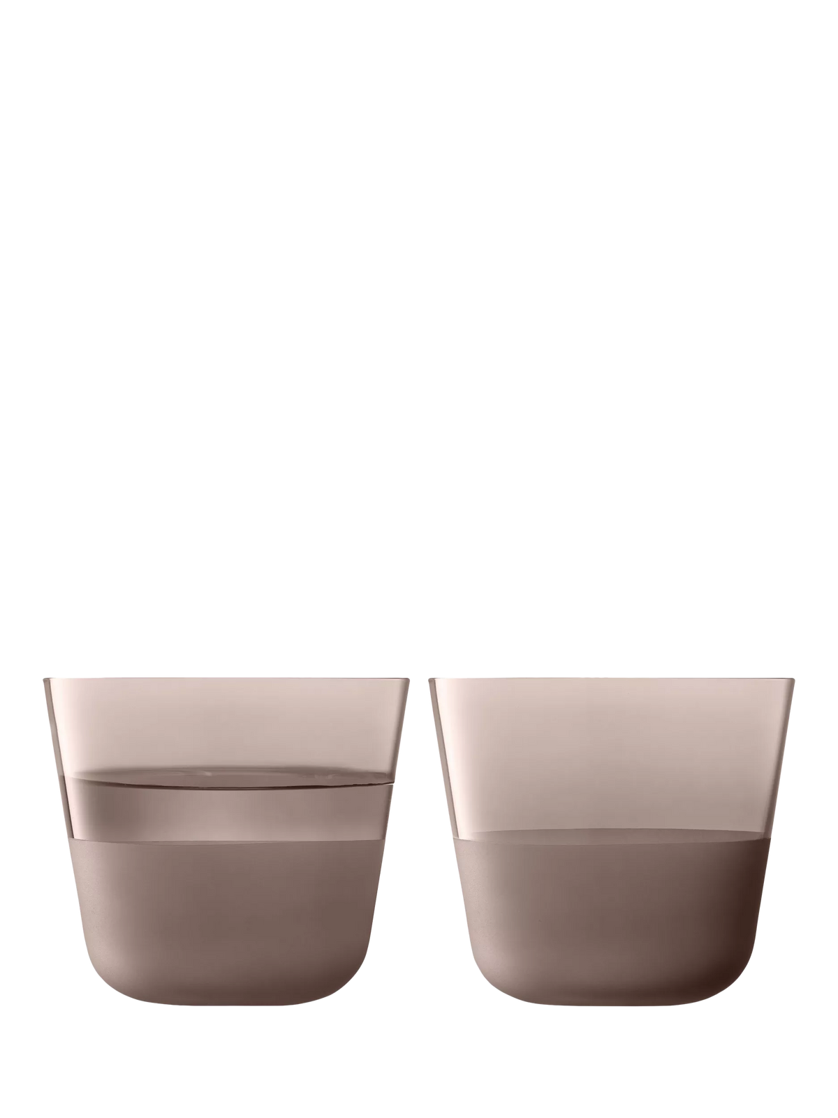 LSA Arc Contrast glass tumblers Earth 260ml set - British product