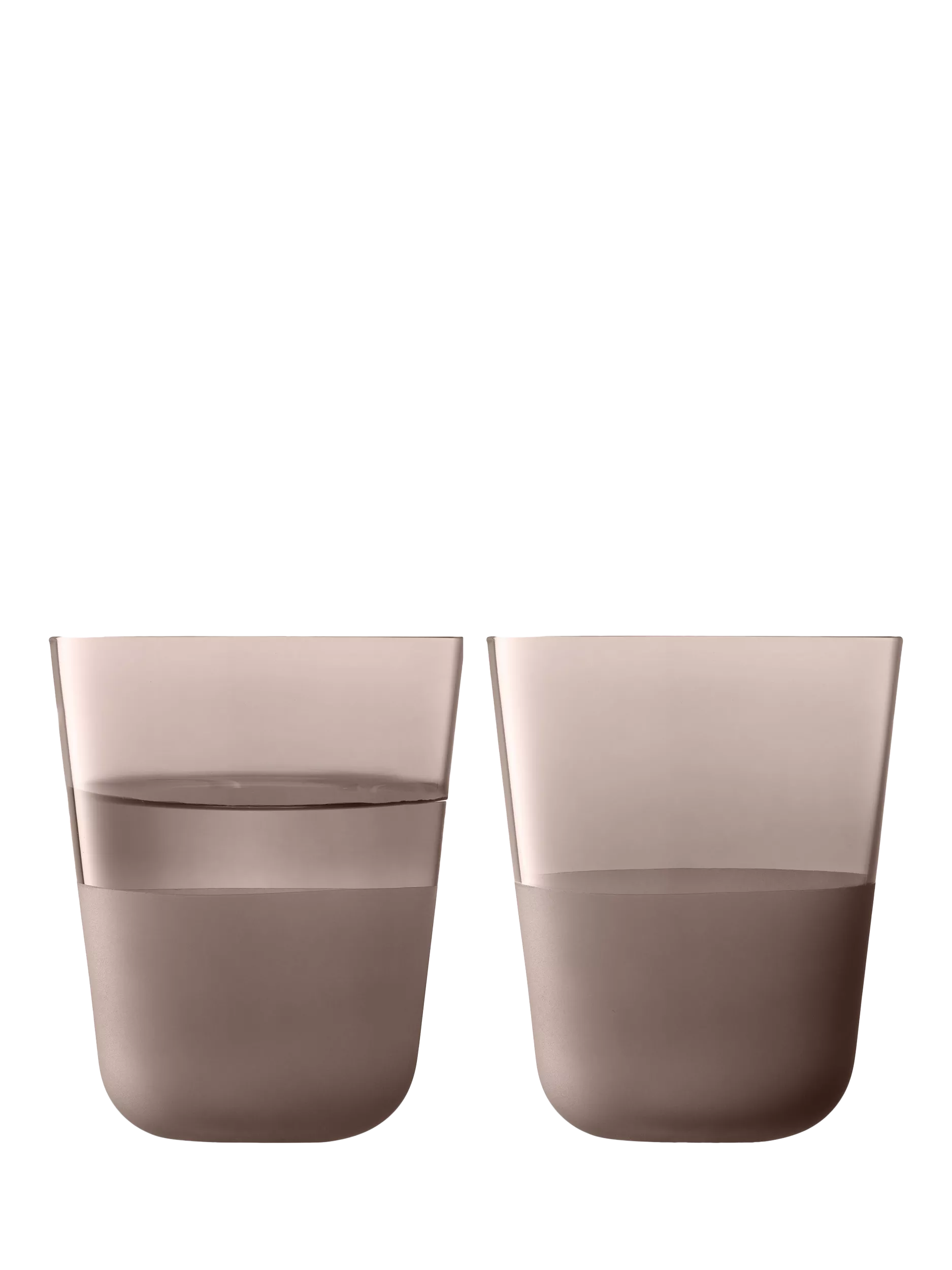LSA International Arc Contrast glass tumblers, UK version