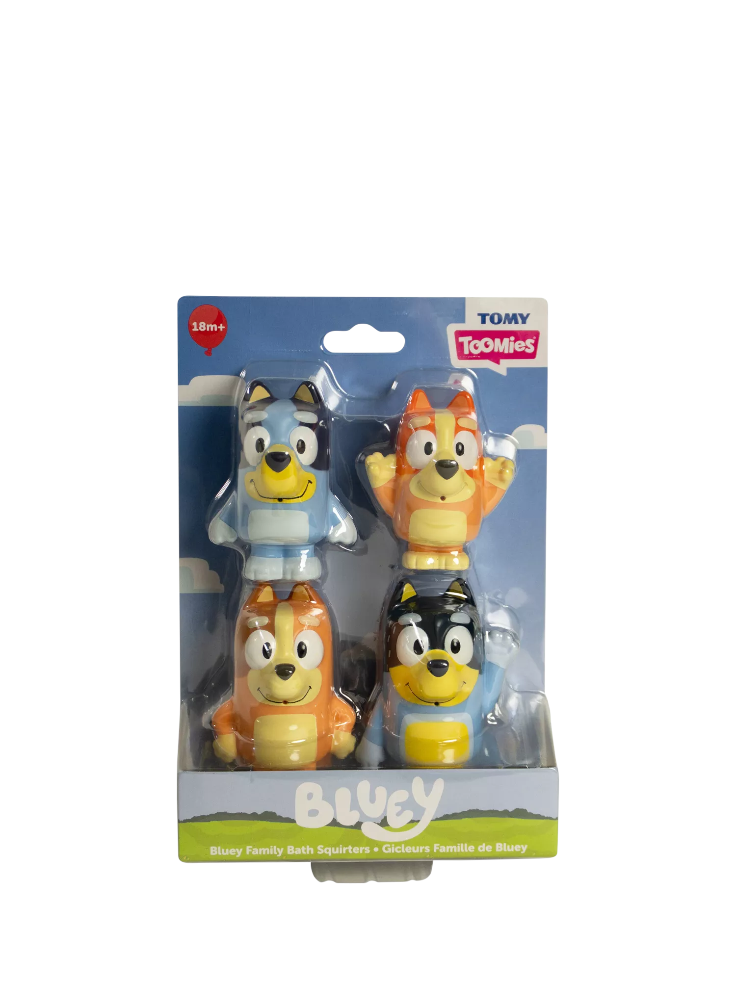 Bluey family bath squirters toy set, imported from the UK