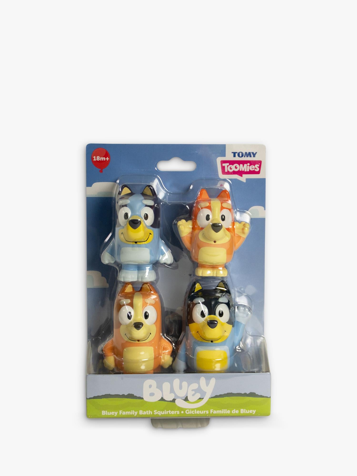 Bluey family bath squirters toy set, imported from the UK