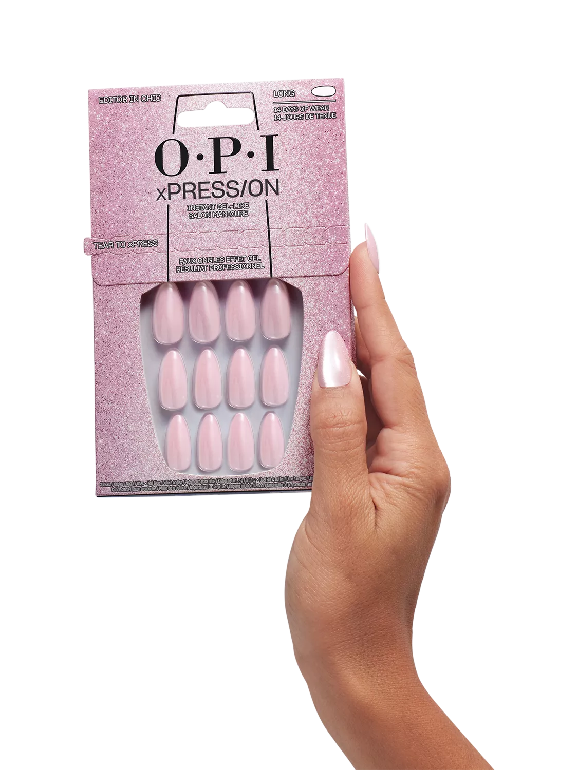 OPI press on nails Editor in Chic baby pink - British product