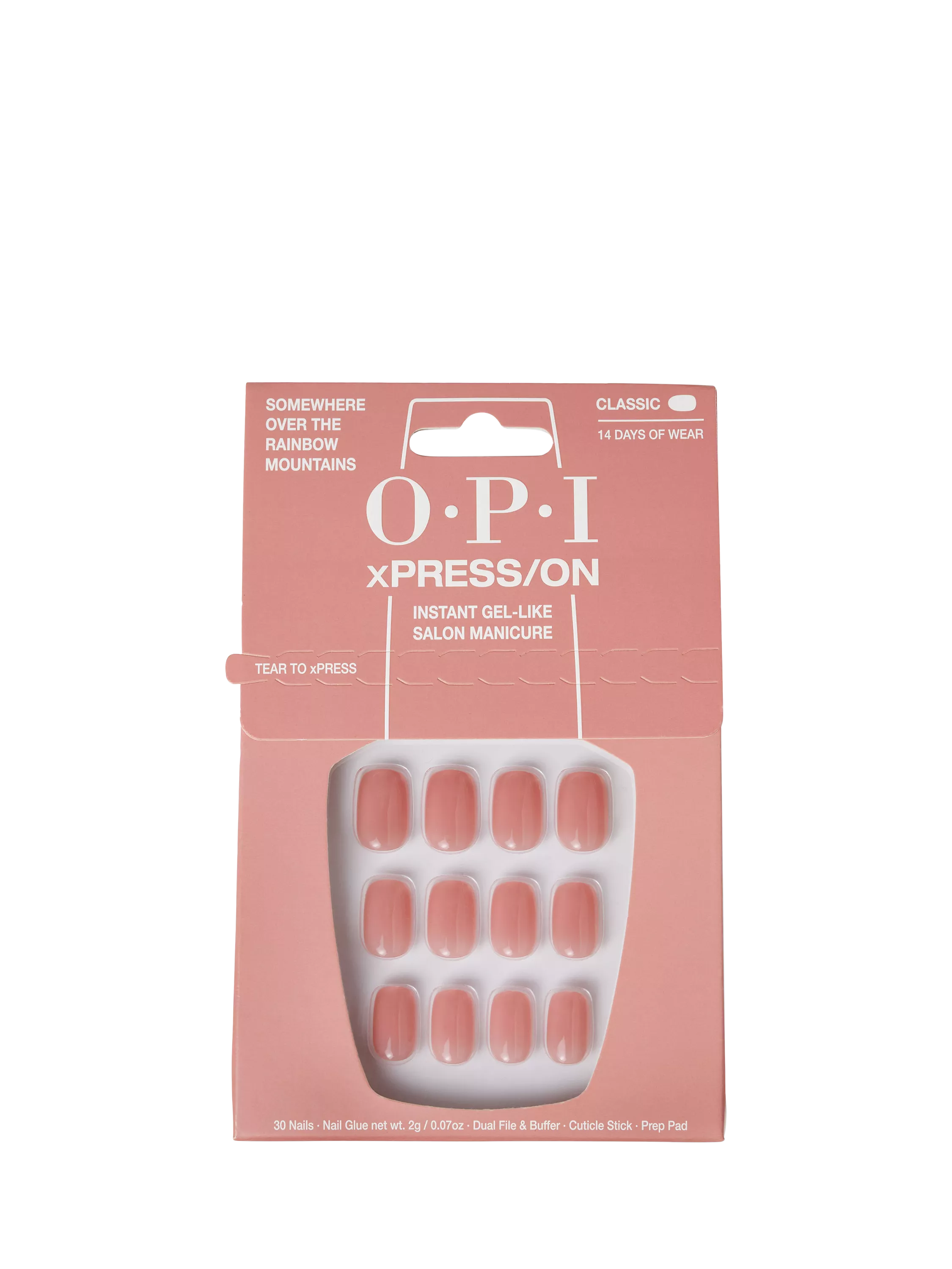 OPI xPRESS/ON press on nails Somewhere Over the Rainbow Mountains (British brand)