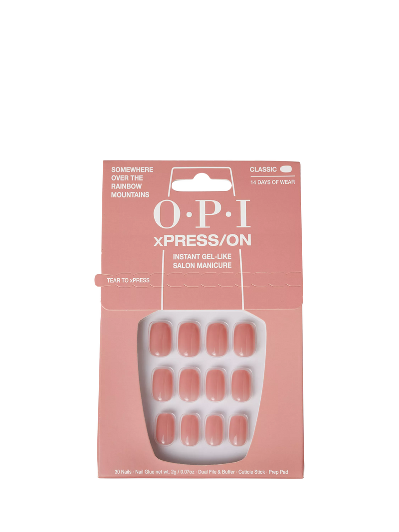 OPI xPRESS/ON press on nails Somewhere Over the Rainbow Mountains (British brand)
