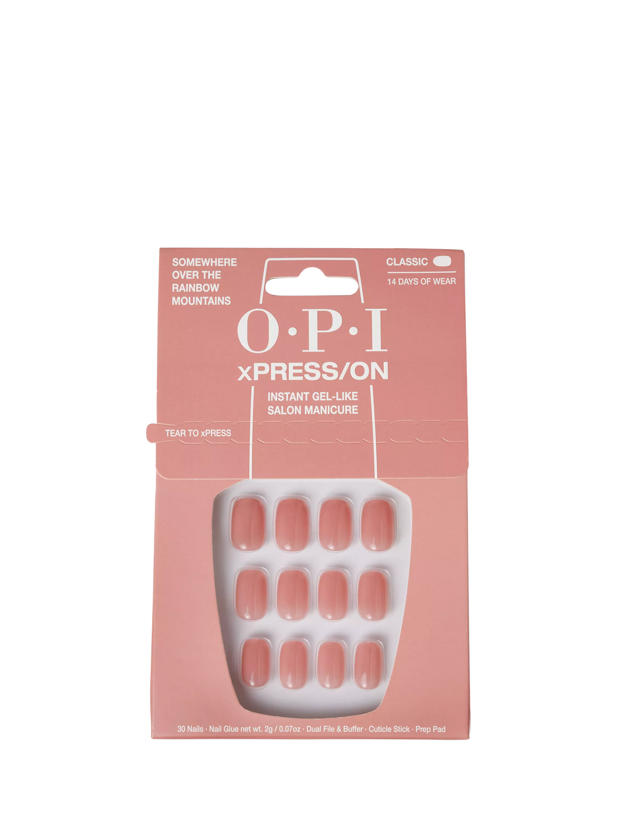OPI xPRESS/ON press on nails Somewhere Over the Rainbow Mountains (British brand)
