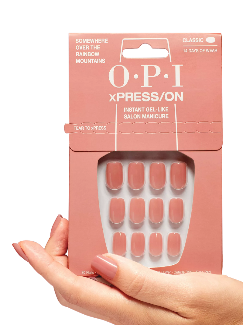 OPI xPRESS/ON press on nails Somewhere Over the Rainbow Mountains (British brand)