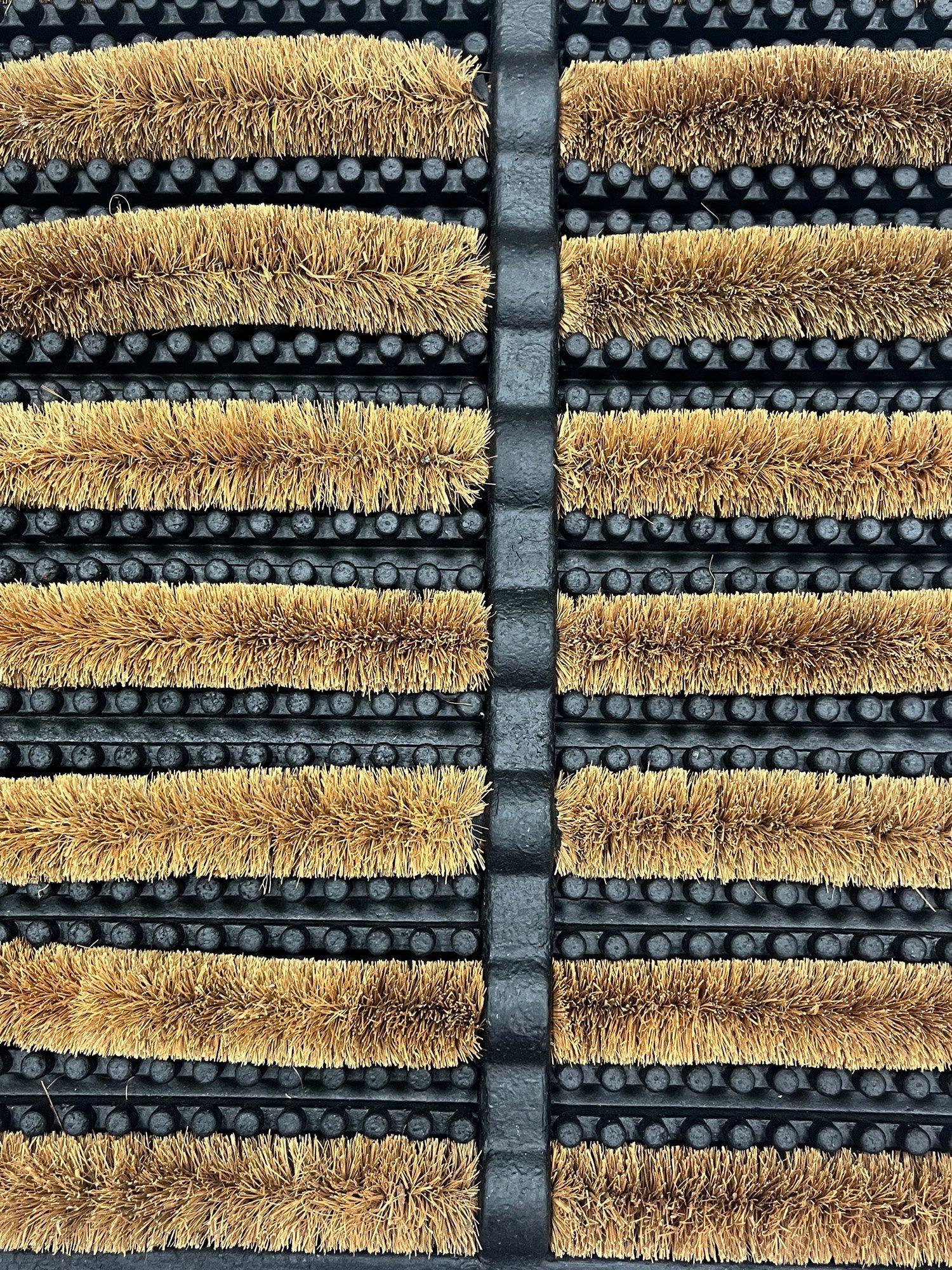John Lewis rubber coir scraper door mat black - British product