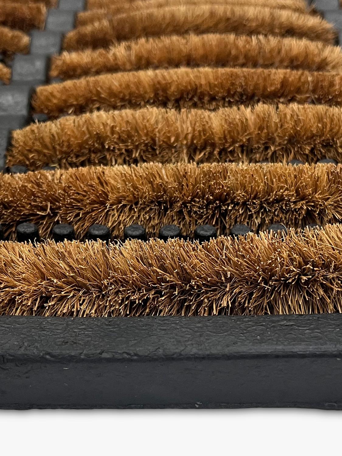 John Lewis rubber coir scraper door mat black - British product