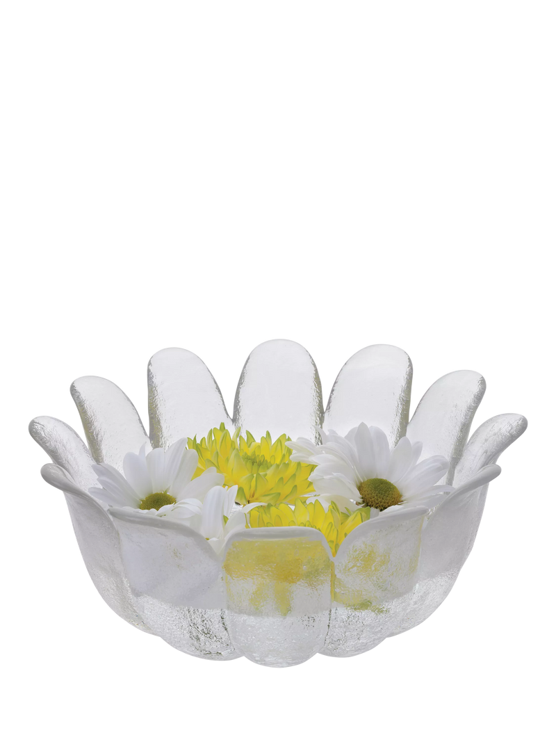 Dartington Crystal Daisy Heirloom clear glass bowl 21.5cm (British brand)