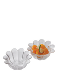 Dartington Crystal Daisy glass dish, set of 2, 16cm, clear - British product