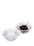 Dartington Crystal Daisy glass dish, set of 2, 16cm, clear - British product