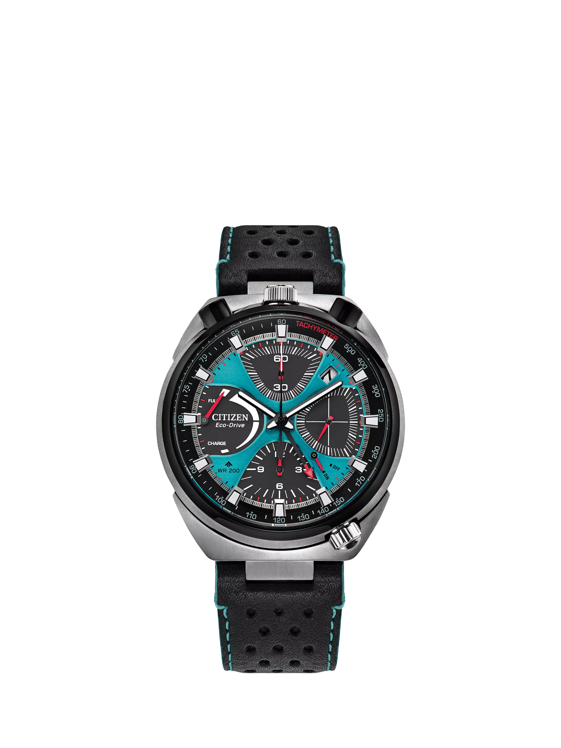 Citizen Promaster Bullhead Racing Chronograph blue dial leather strap - British product