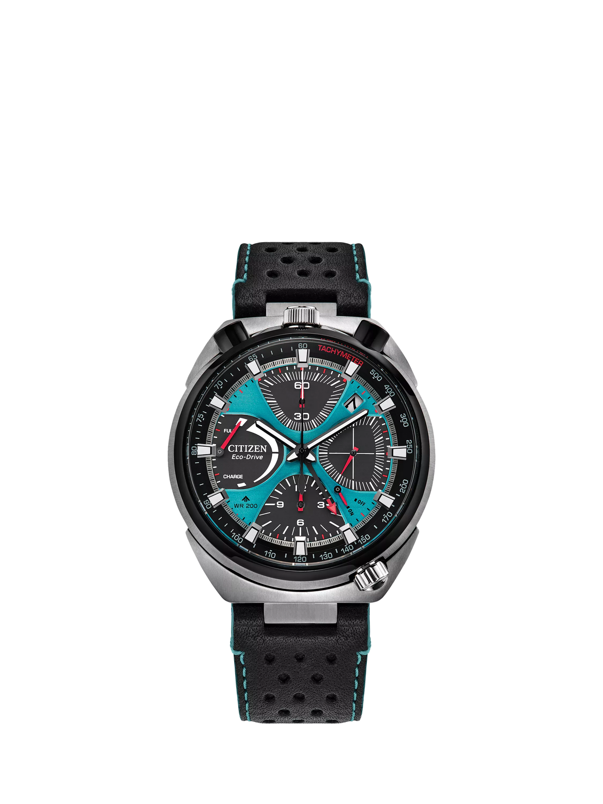 Citizen Promaster Bullhead Racing Chronograph blue dial leather strap - British product