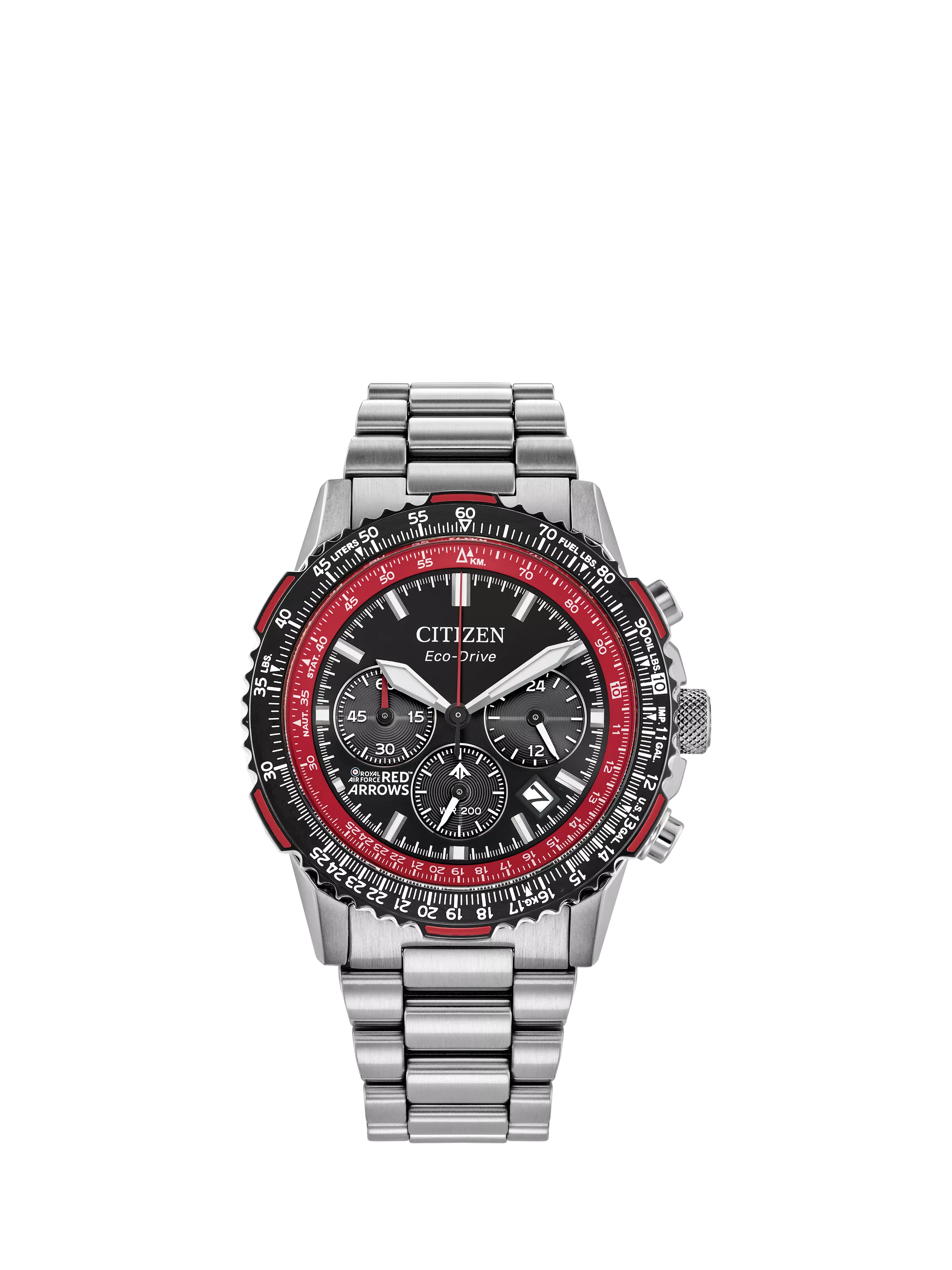 Citizen Red Arrows watch 40mm black dial stainless steel, imported from the UK