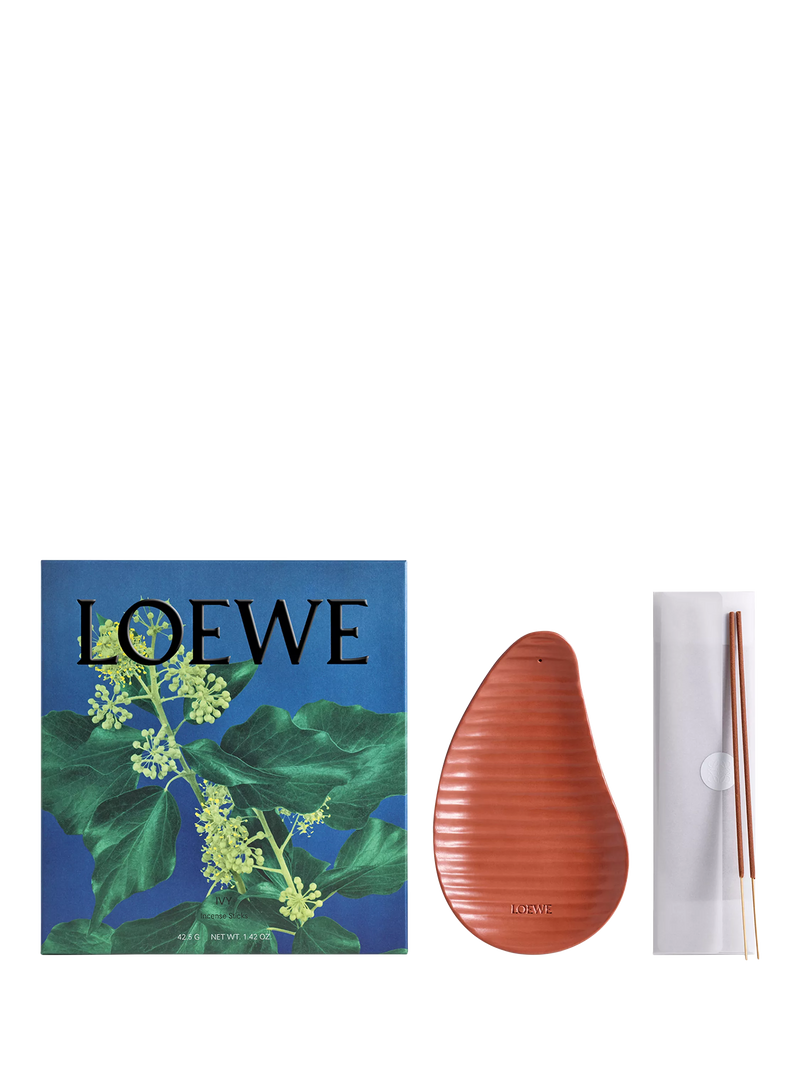 LOEWE Ivy Incense Sticks Set bamboo sticks terracotta holder - British product