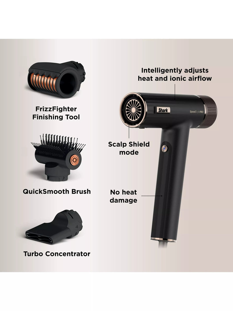Shark SpeedStyle Pro hair dryer system black (British brand)