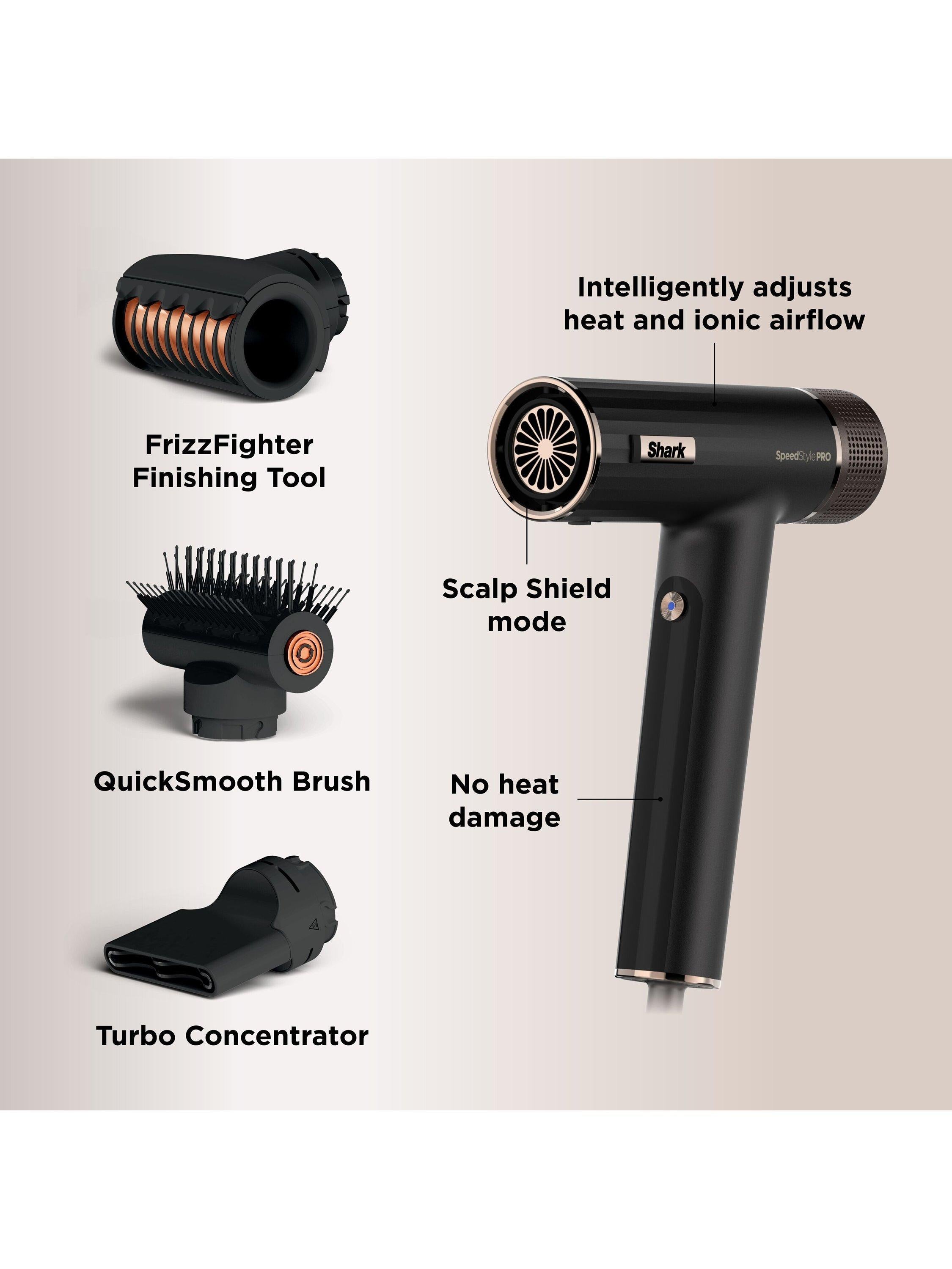 Shark SpeedStyle Pro hair dryer system black (British brand)