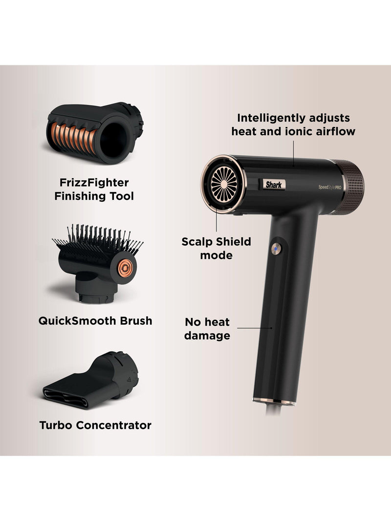 Shark SpeedStyle Pro hair dryer system black (British brand)