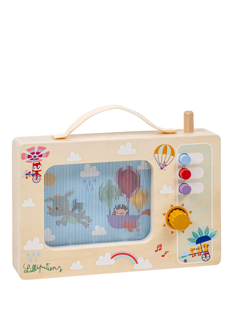 Lilliputiens Flying Joe wooden music box - British product