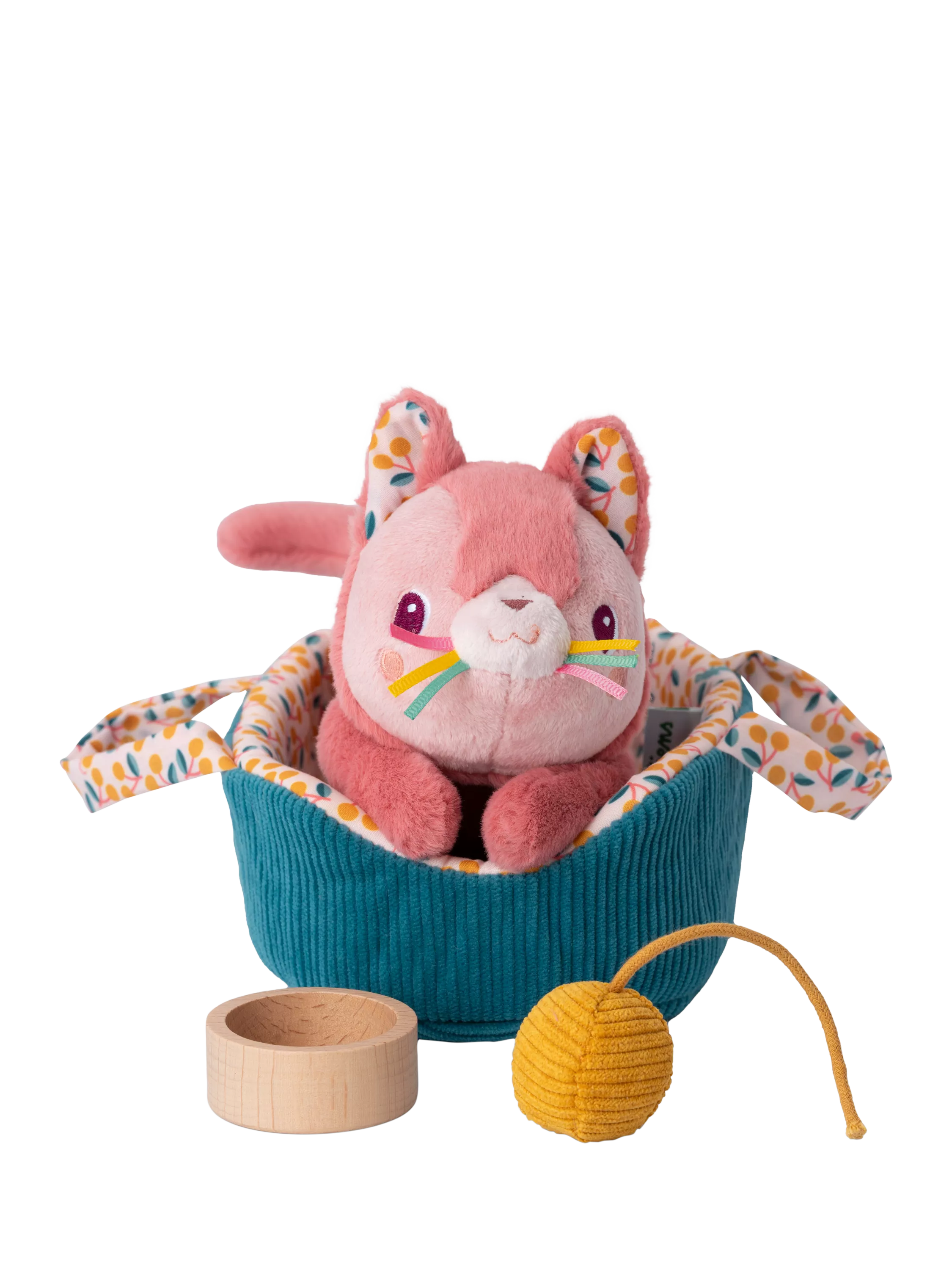 Lilliputiens Jeanne Cat with Basket soft toy - British product