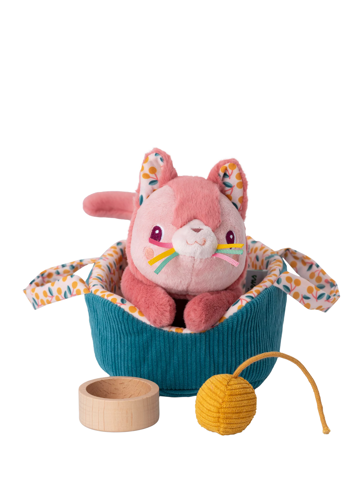 Lilliputiens Jeanne Cat with Basket soft toy - British product