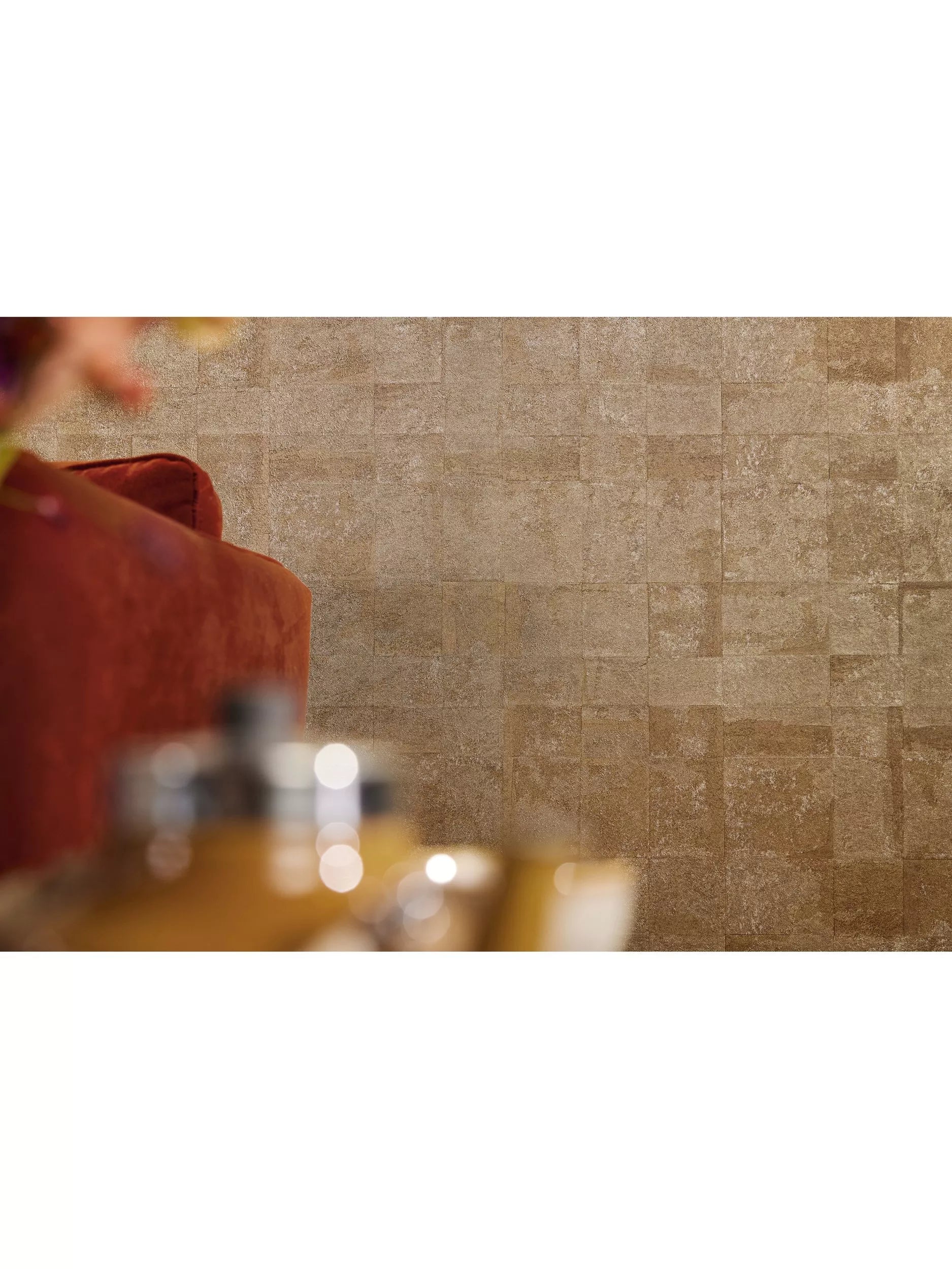 Galerie Squares on Squares wallpaper faux tile effect metallic - British product