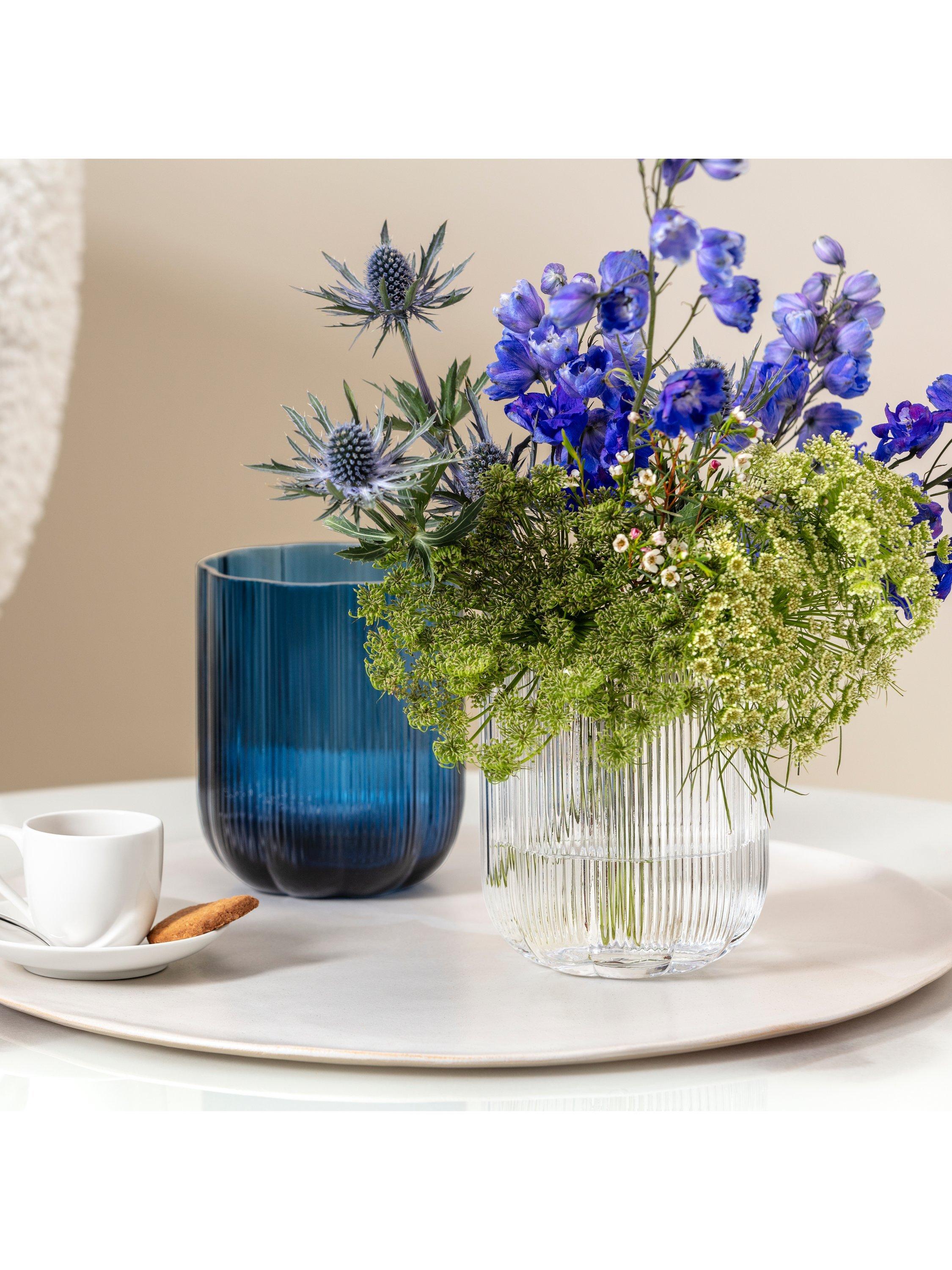 Villeroy & Boch glass vase Fleur H15cm, imported from the UK