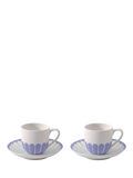 Villeroy & Boch porcelain espresso cup and saucer set of 2, 70ml, blue (British brand)