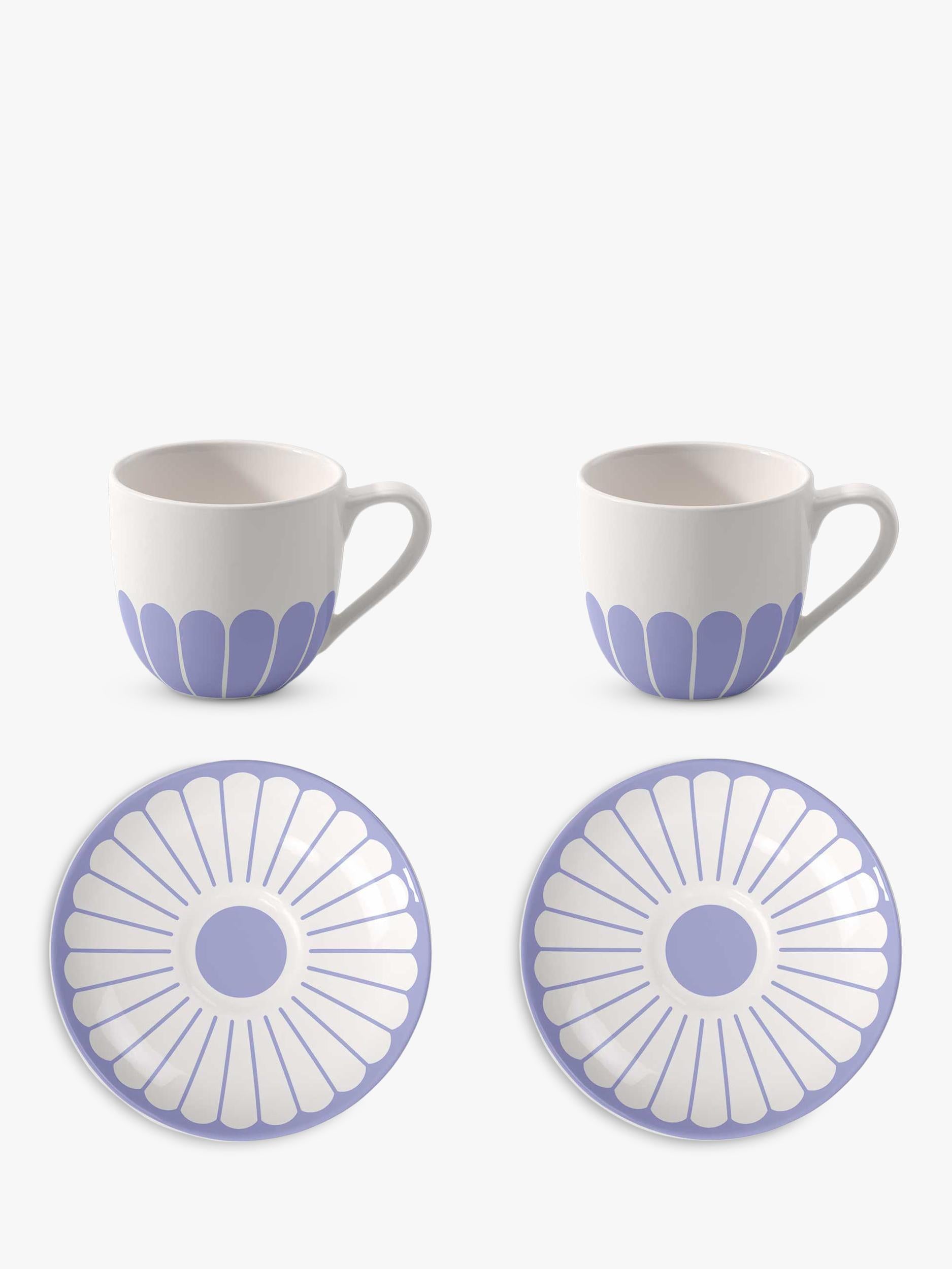 Villeroy & Boch porcelain espresso cup and saucer set of 2, 70ml, blue (British brand)