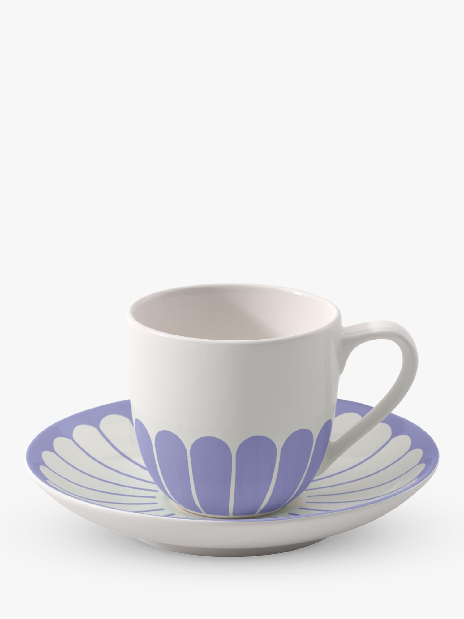 Villeroy & Boch porcelain espresso cup and saucer set of 2, 70ml, blue (British brand)