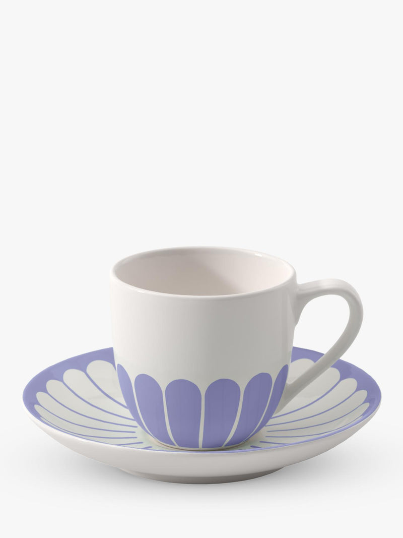 Villeroy & Boch porcelain espresso cup and saucer set of 2, 70ml, blue (British brand)
