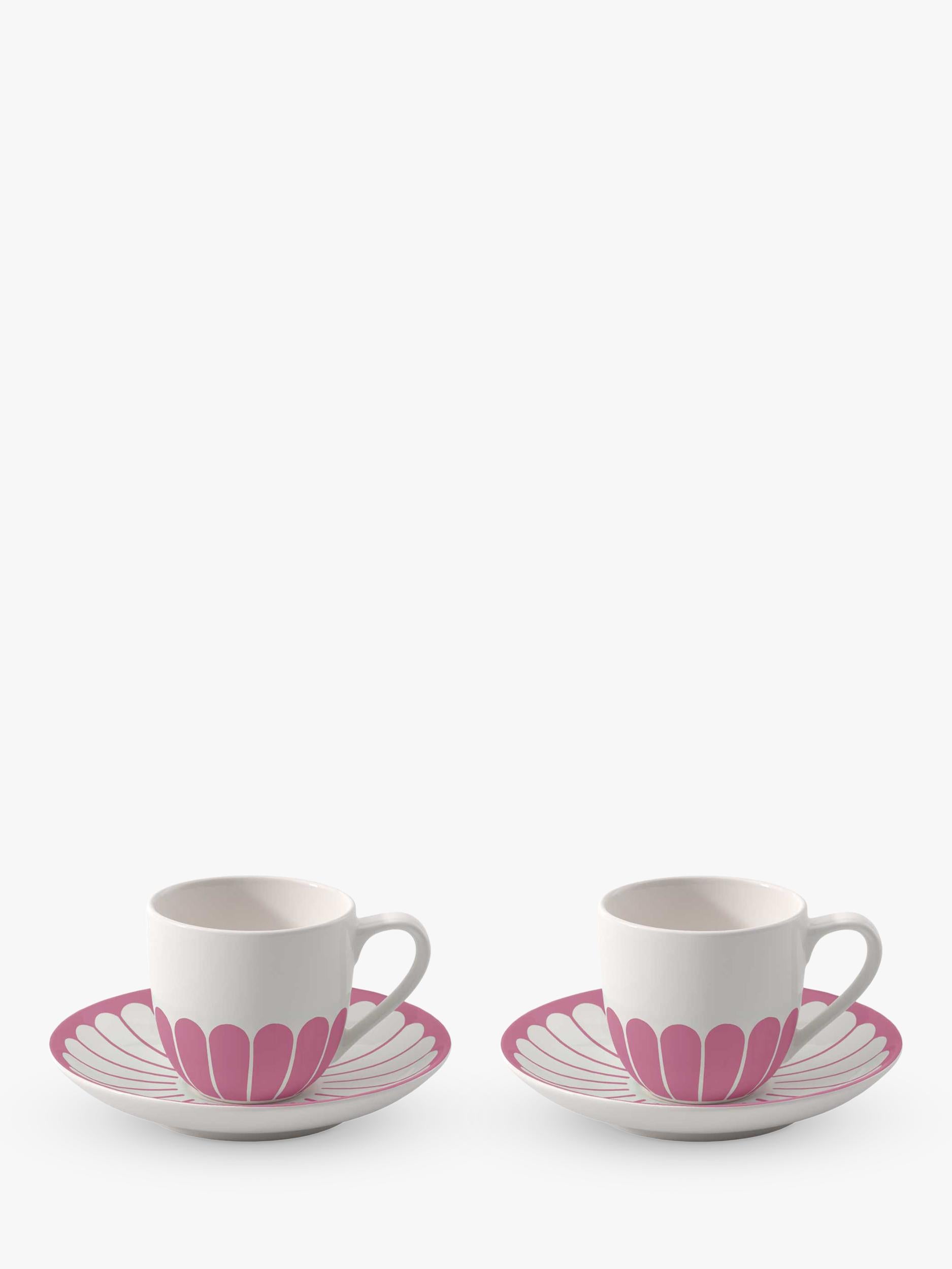 Villeroy & Boch floral porcelain espresso cup and saucer set, 70ml, 2-piece (British brand)