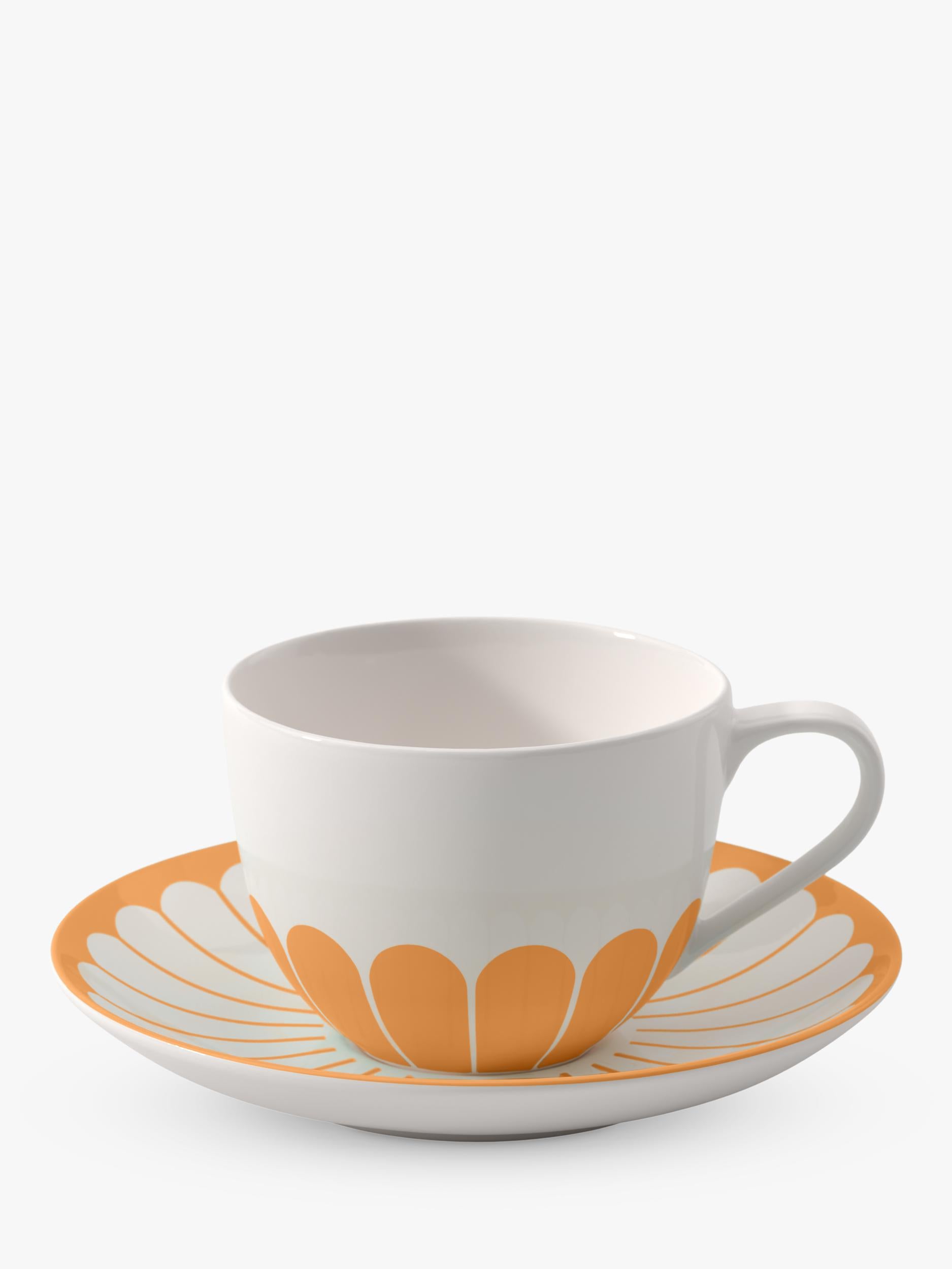 Villeroy & Boch floral porcelain cup and saucer set, 160ml, Soleil (British brand)