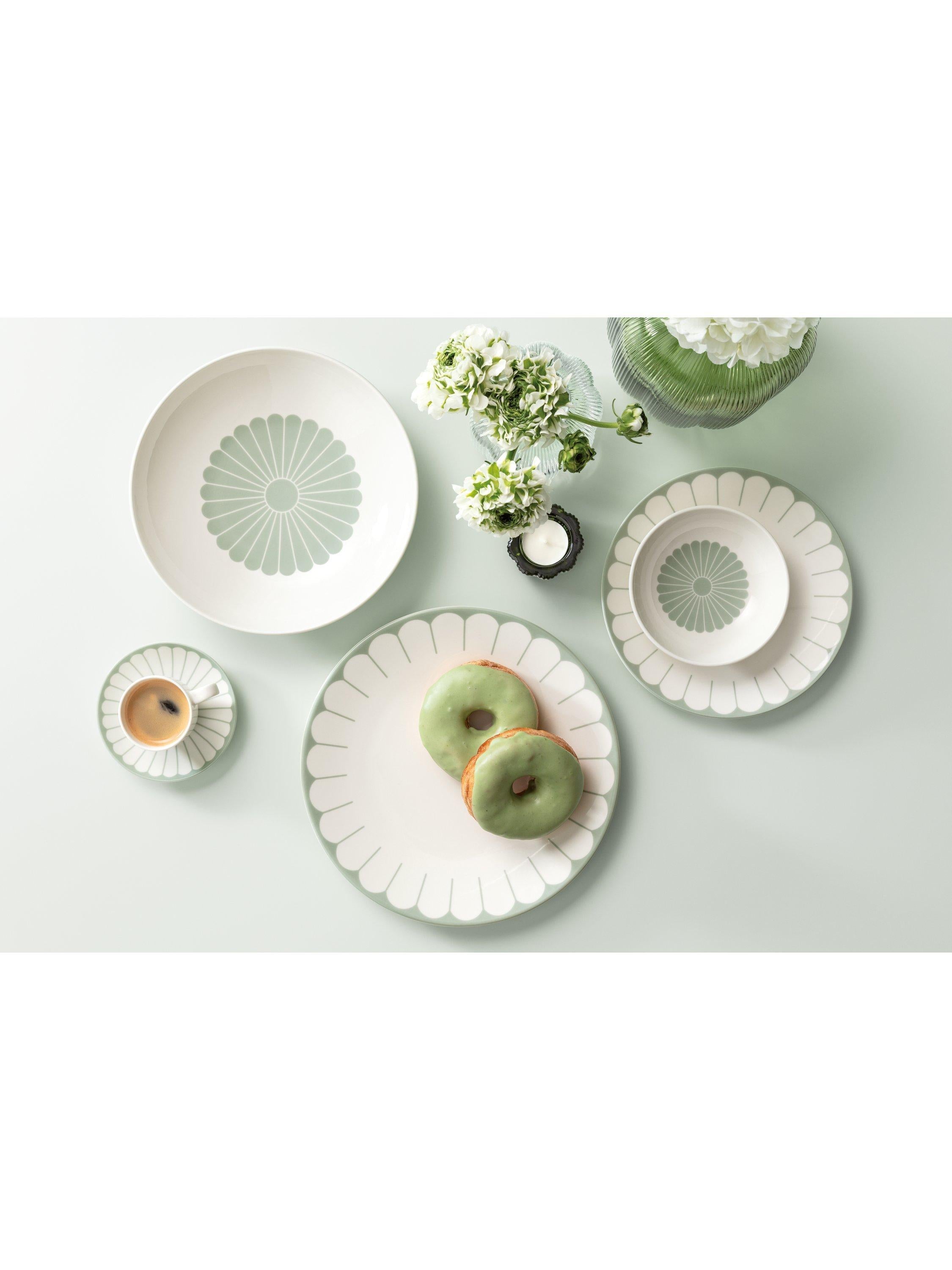 Villeroy & Boch porcelain espresso cup and saucer set with floral design, 70ml, set of two (British brand)