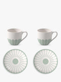 Villeroy & Boch porcelain espresso cup and saucer set with floral design, 70ml, set of two (British brand)