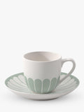 Villeroy & Boch porcelain espresso cup and saucer set with floral design, 70ml, set of two (British brand)