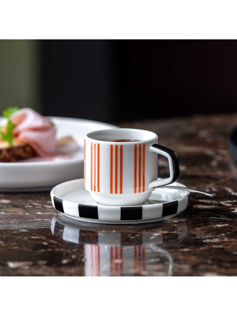 Villeroy & Boch Memphis Multi porcelain espresso cup and saucer 60ml (British brand)