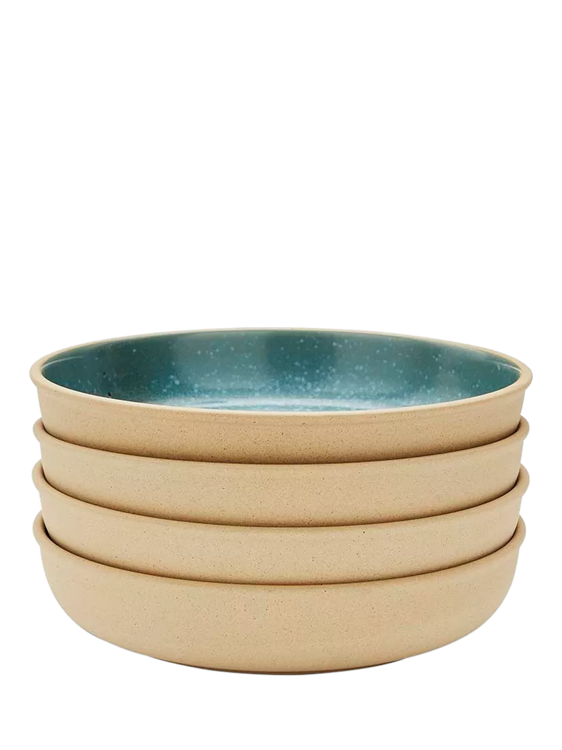 Portmeirion stoneware pasta bowl jade 22.2cm, UK version