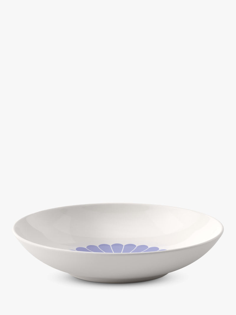 Villeroy & Boch porcelain pasta bowl set of 2, 24cm blue floral pattern (British brand)