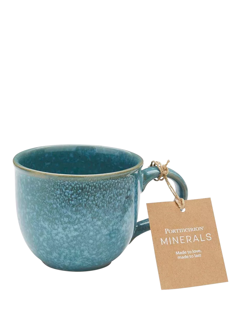 Portmeirion Minerals stoneware mug jade 300ml, UK version
