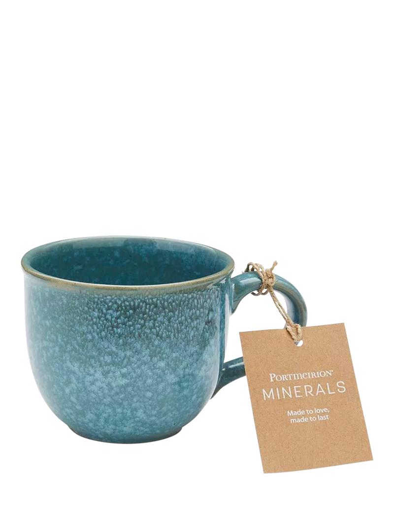 Portmeirion Minerals stoneware mug jade 300ml, UK version