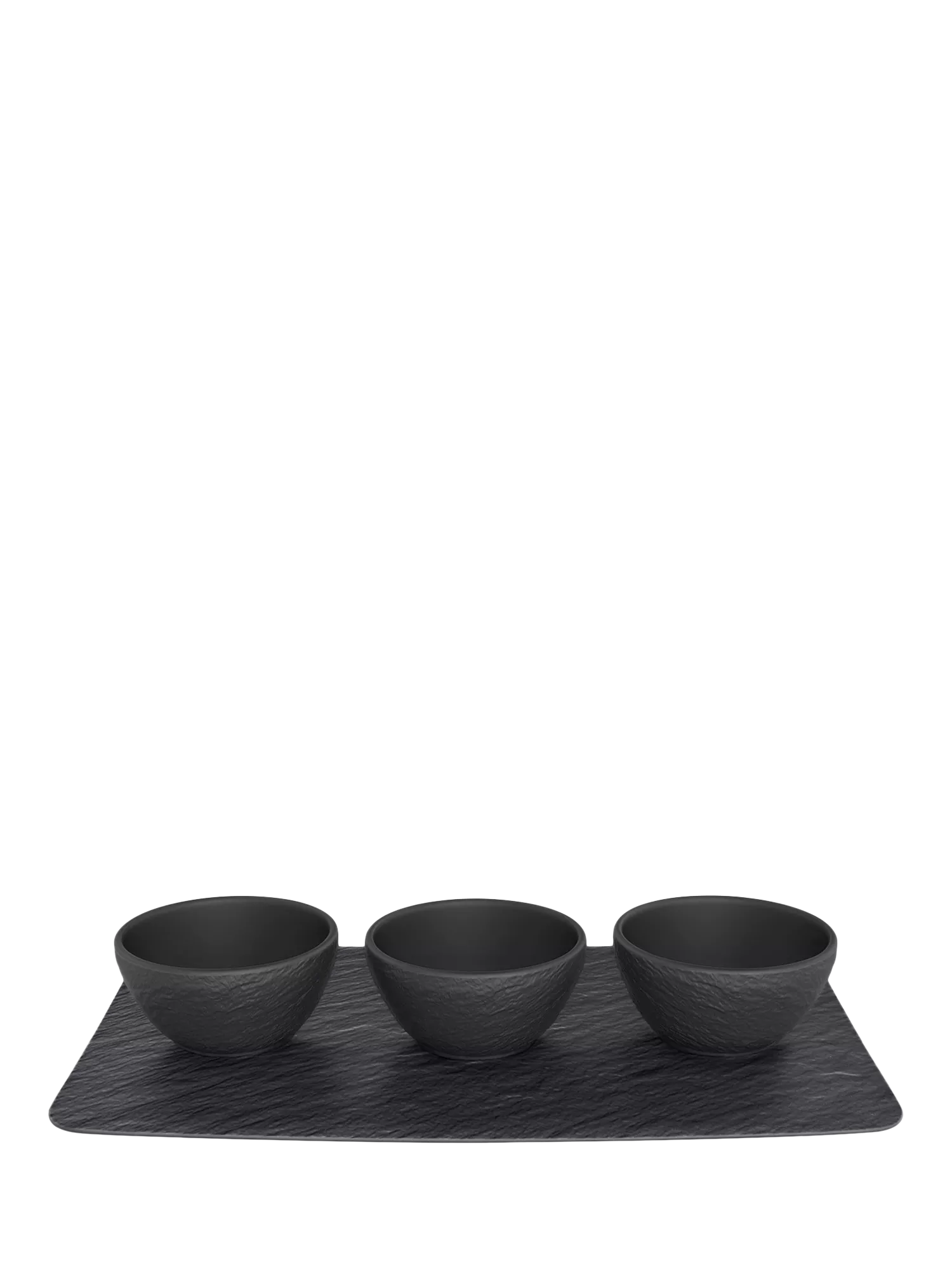 Villeroy Boch Manufacture Rock Porcelain Dip Set 4 Piece - Black