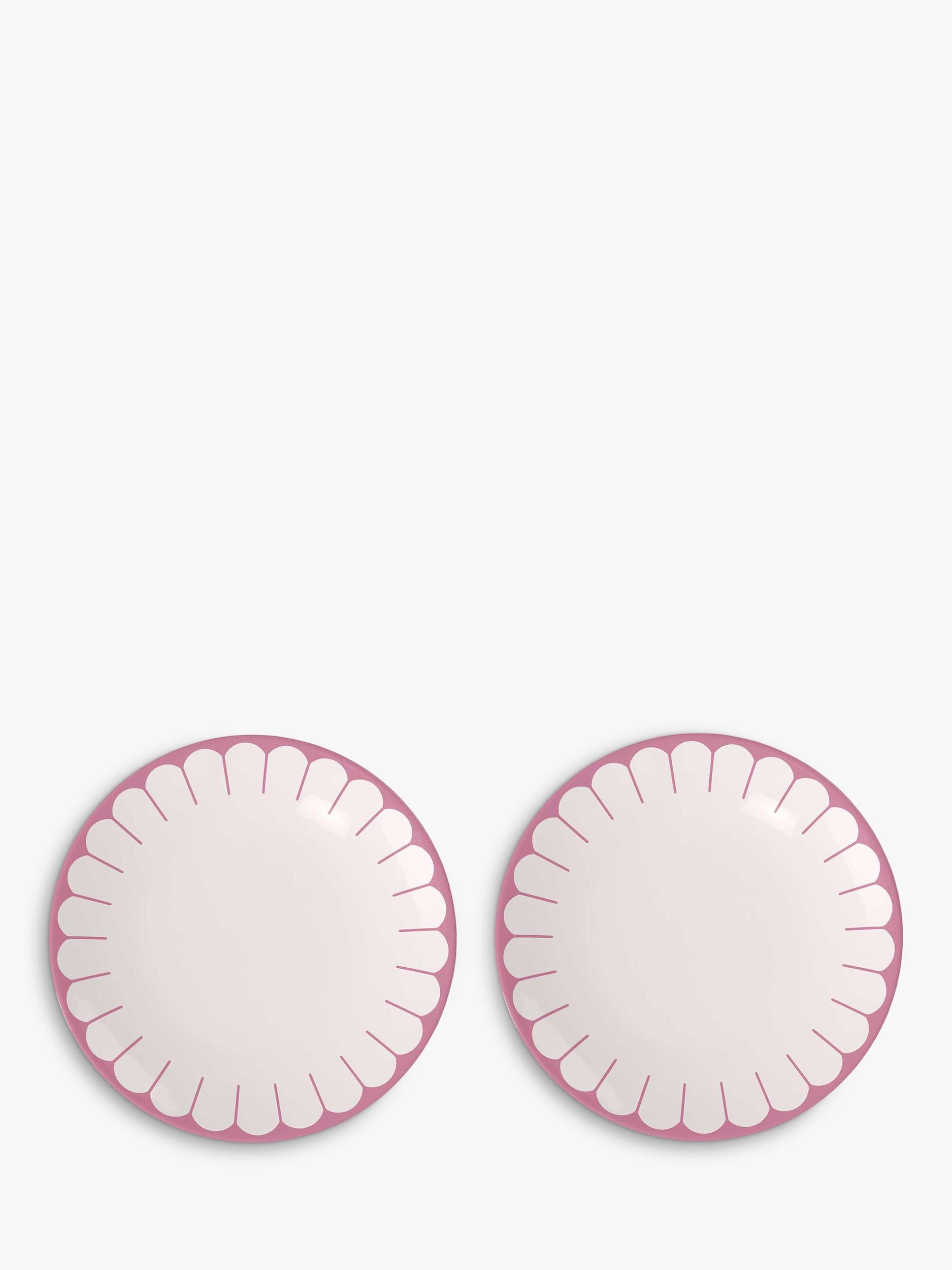 Villeroy & Boch Fleur porcelain dinner plate set of 2, 26cm in Cassis (British brand)