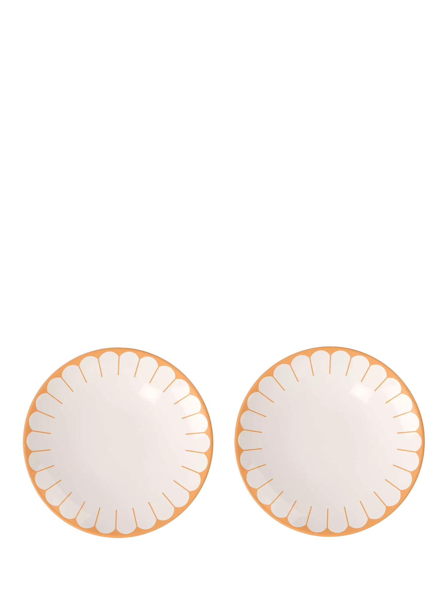 Villeroy & Boch porcelain breakfast plates with floral design, set of 2, 21cm diameter (British brand)