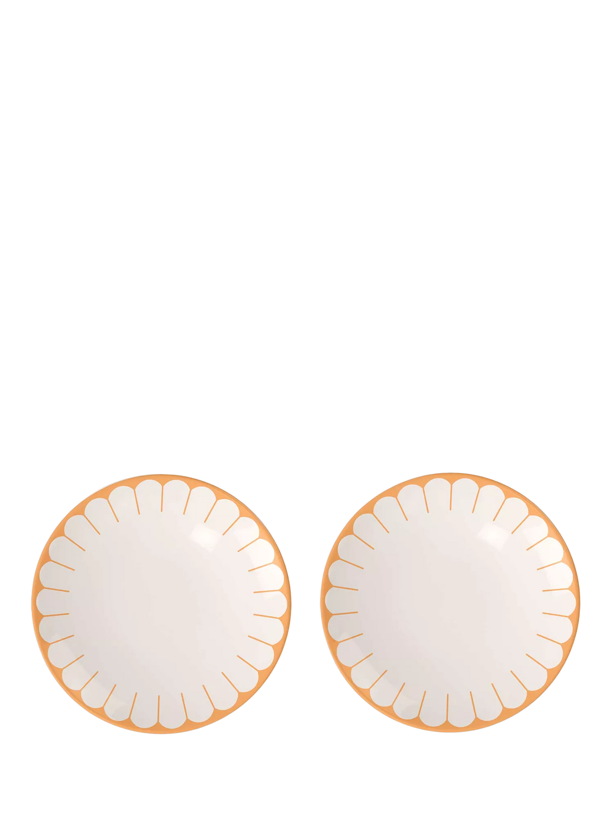 Villeroy & Boch porcelain breakfast plates with floral design, set of 2, 21cm diameter (British brand)