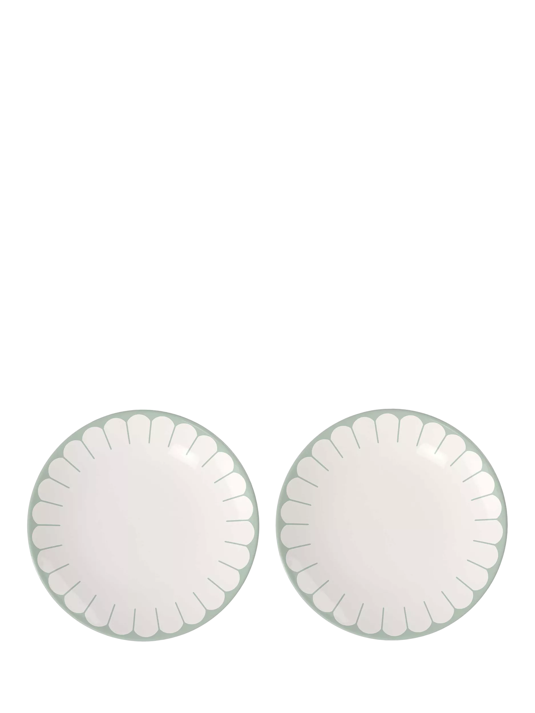 Villeroy & Boch green floral porcelain dinner plates, set of two, 26cm (British brand)