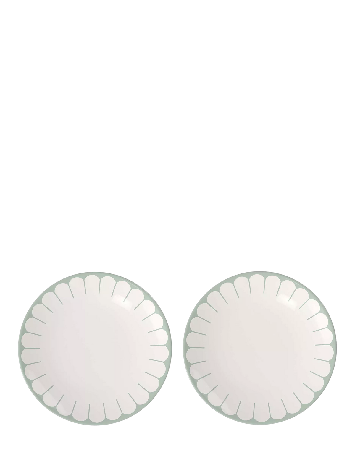 Villeroy & Boch green floral porcelain dinner plates, set of two, 26cm (British brand)