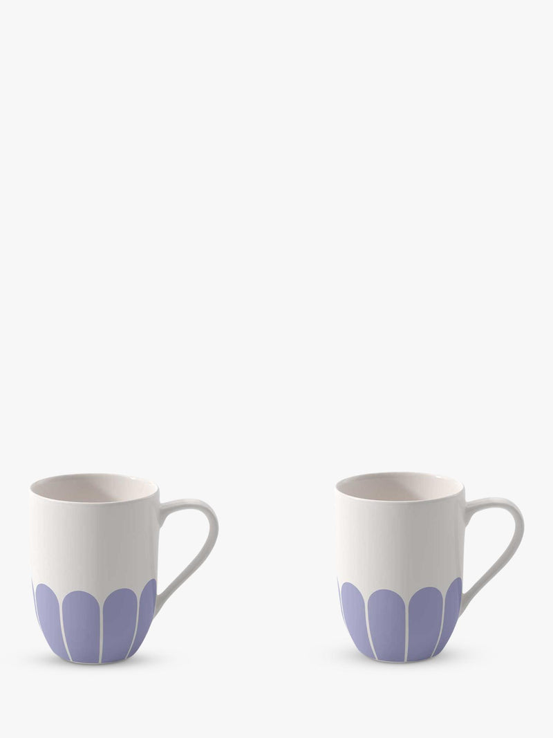 Villeroy & Boch porcelain mug set with floral design, bleu, 290ml (British brand)