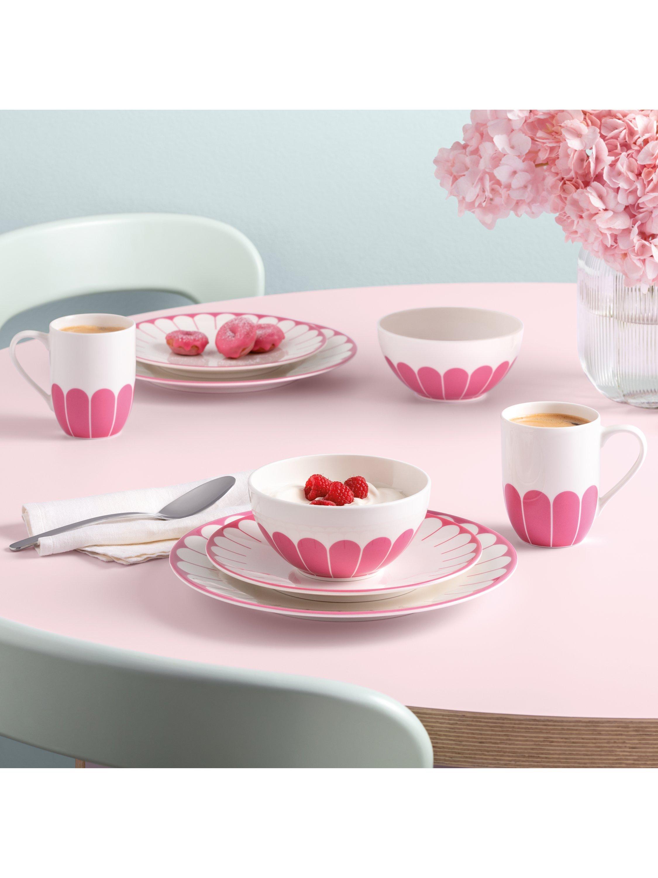 Villeroy & Boch porcelain mug set of 2 with floral design, 290ml, Cassis (British brand)